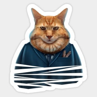 Fat Boss Cat Sticker